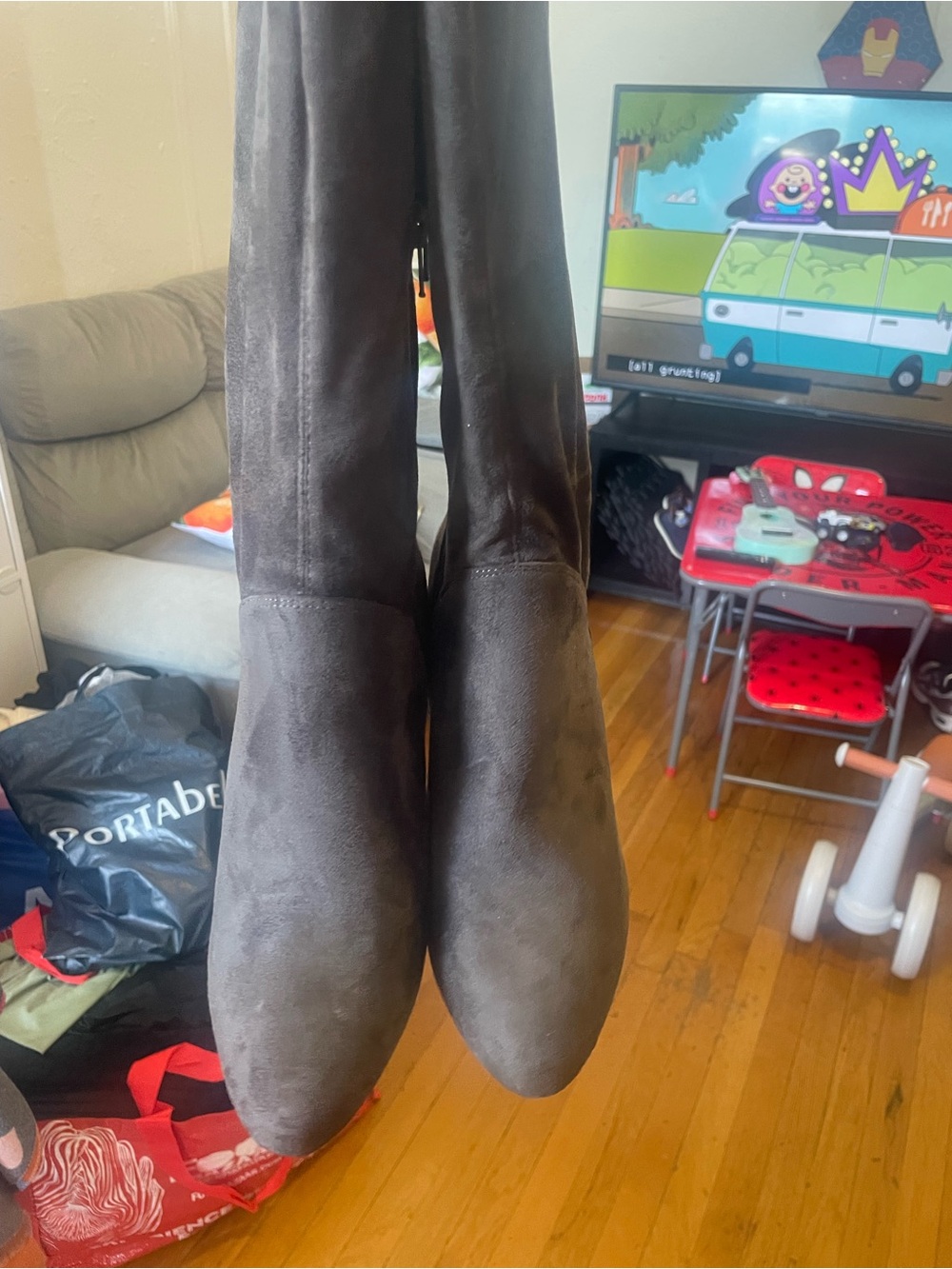 Women's Tall Suede Boots - Grey